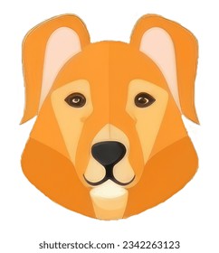 Colorful Canine Portraits: Minimalistic Flat Vector Illustrations with a Touch of Personal Iconography