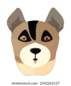 Colorful Canine Portraits: Minimalistic Flat Vector Illustrations with a Touch of Personal Iconography