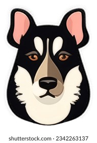 Colorful Canine Portraits: Minimalistic Flat Vector Illustrations with a Touch of Personal Iconography