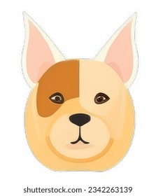 Colorful Canine Portraits: Minimalistic Flat Vector Illustrations with a Touch of Personal Iconography