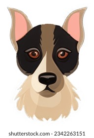 Colorful Canine Portraits: Minimalistic Flat Vector Illustrations with a Touch of Personal Iconography