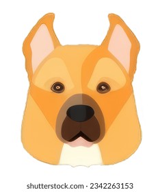 Colorful Canine Portraits: Minimalistic Flat Vector Illustrations with a Touch of Personal Iconography