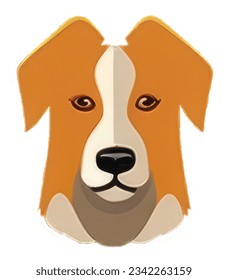 Colorful Canine Portraits: Minimalistic Flat Vector Illustrations with a Touch of Personal Iconography