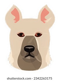 Colorful Canine Portraits: Minimalistic Flat Vector Illustrations with a Touch of Personal Iconography