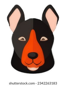 Colorful Canine Portraits: Minimalistic Flat Vector Illustrations with a Touch of Personal Iconography