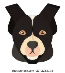 Colorful Canine Portraits: Minimalistic Flat Vector Illustrations with a Touch of Personal Iconography