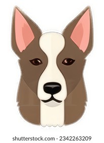 Colorful Canine Portraits: Minimalistic Flat Vector Illustrations with a Touch of Personal Iconography