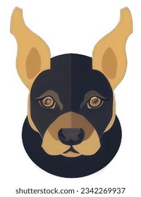 Colorful Canine Portraits: Minimalistic Flat Vector Illustrations with a Touch of Personal Iconography