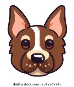Colorful Canine Portraits: Minimalistic Flat Vector Illustrations with a Touch of Personal Iconography