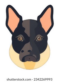 Colorful Canine Portraits: Minimalistic Flat Vector Illustrations with a Touch of Personal Iconography