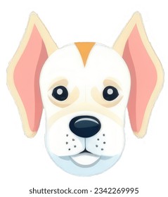 Colorful Canine Portraits: Minimalistic Flat Vector Illustrations with a Touch of Personal Iconography