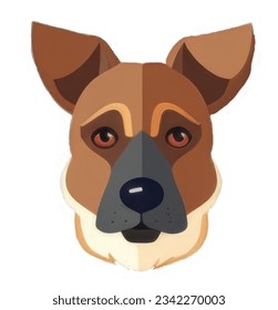 Colorful Canine Portraits: Minimalistic Flat Vector Illustrations with a Touch of Personal Iconography