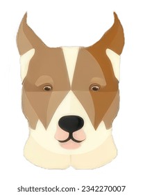 Colorful Canine Portraits: Minimalistic Flat Vector Illustrations with a Touch of Personal Iconography