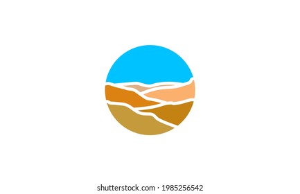 colorful canyon place circle logo design