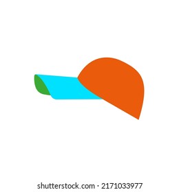 colorful cap on isolated white background