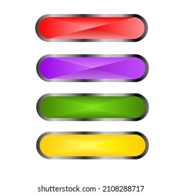 Colorful capsule shaped template button design