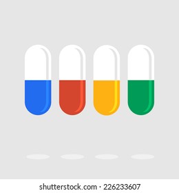 Colorful capsules set 