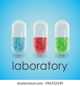 Colorful capsules set