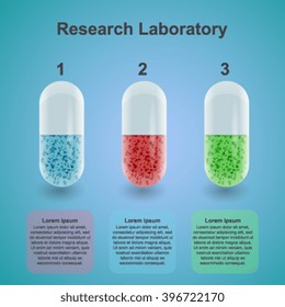 Colorful capsules set