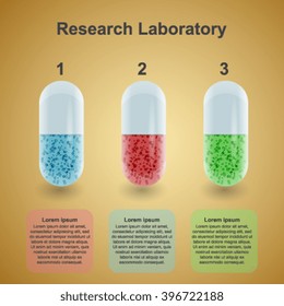 Colorful capsules set