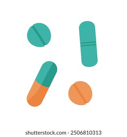 Colorful capsules and tablets arranged on a clean surface, illustrating medication concepts
