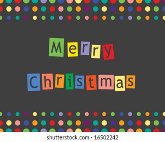 colorful caption merry christmas