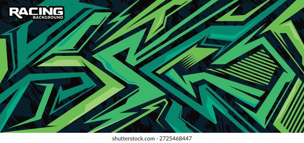  Diseño colorido de la Plantilla del abrigo del coche. Fondo de carreras. Diseño abstracto de la etiqueta del coche