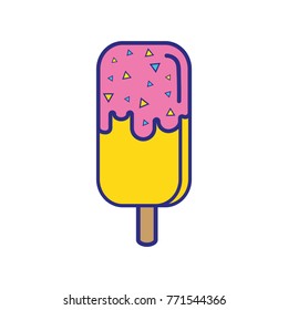 colorful caramel ice lolly sweet dessert