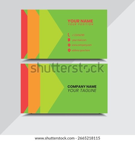 Colorful card with gradient ribbon-style layout