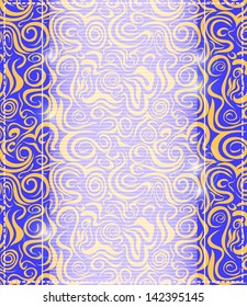 Colorful Card with Swirl Background. Vector Invitation Brochure with Vertical Label for Text