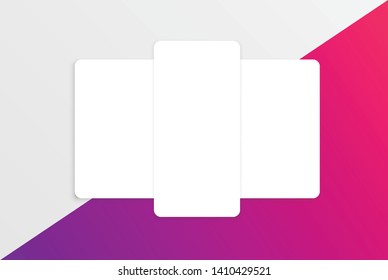 Colorful card template for web usage, vector illustration
