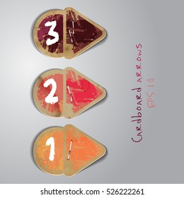 Colorful cardboard arrows