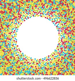Colorful carnival background - round frame