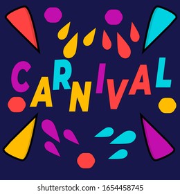 Colorful carnival backgrounds and typography