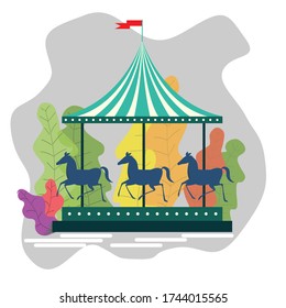 Farbige Karneval-Flachbild-Design 2D Vector-Image