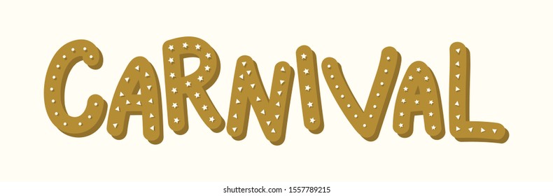 Colorful Carnival greeting card. Vector