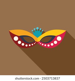 Colorful carnival mask, representing celebration and festivity during carnival season