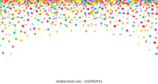 colorful carnival and party confetti isolated on a white background vector illustration EPS10