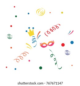 Colorful carnival party elements