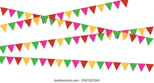  Colorful carnival party flags for decoration