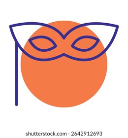 Colorful carnival party mask. Vector illustration