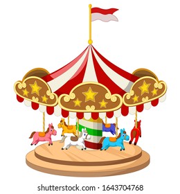 A Colorful Carousel Cartoon for your design