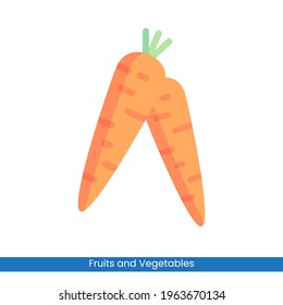 Colorful Carrot icon vector design. Fruits and Vegetables symbol for your website design, logo, app, UI. Eps10 vector illustration.