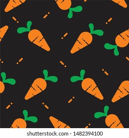 colorful carrot seamless pattern cute background vector