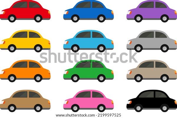 Colorful cars isolated\
vector illustration.