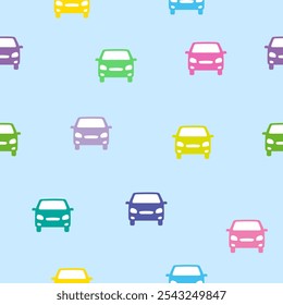 Colorful Cars, Seamless Car Pattern texture