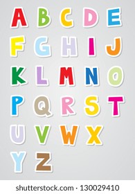 Colorful Cartoon Alphabet