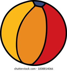 Colorful cartoon ball