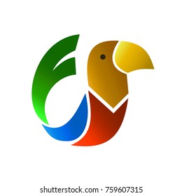 Colorful Cartoon Bird Logo