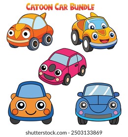 Farbige Cartoon Auto Paket Vektor 
